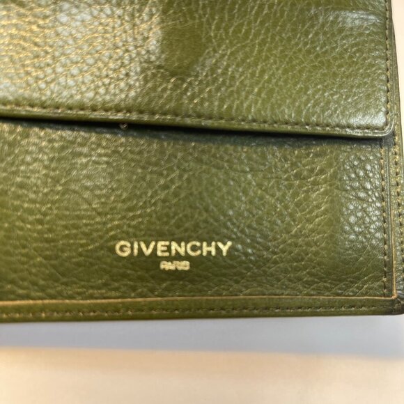 Givenchy  Olive Green Men's Bifold Wallet with Coin Compartment - Preowned - Picture 5 of 10